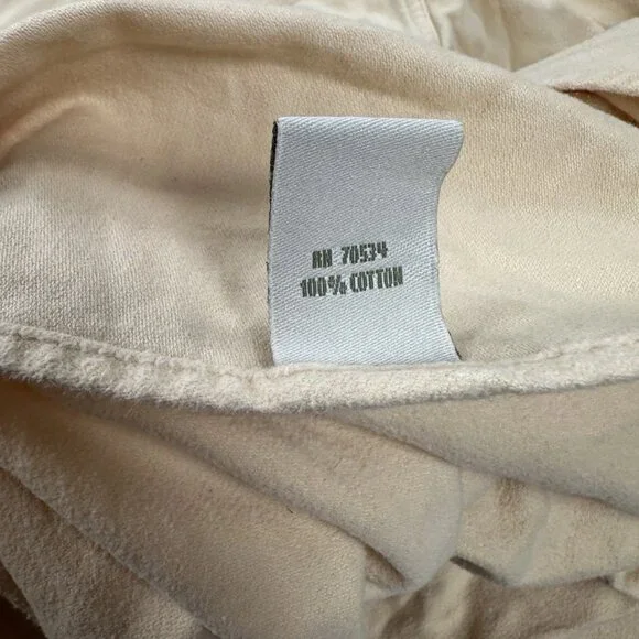 Orvis Shirt Mens Large Beige Long Sleeve Button Down Chamois Elbow Patches - Picture 7 of 7